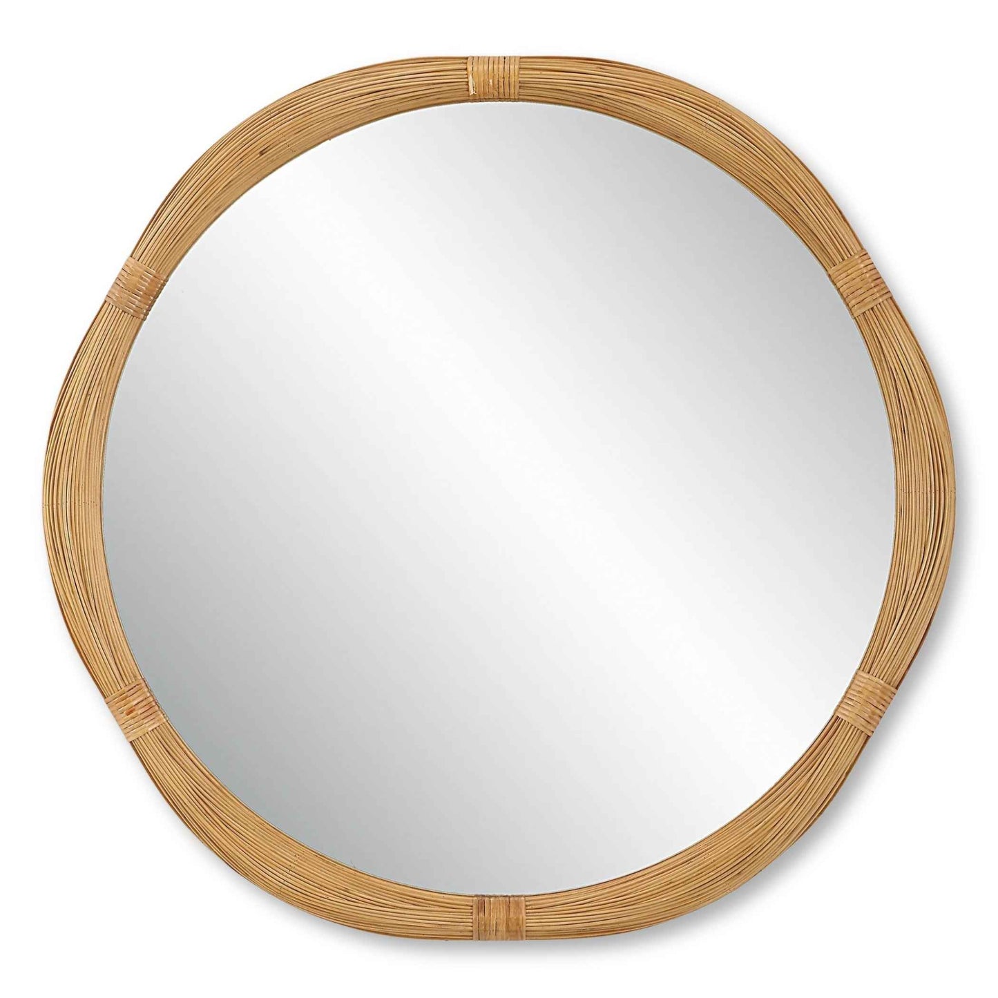 SALINA ROUND NATURAL BAMBOO MIRROR