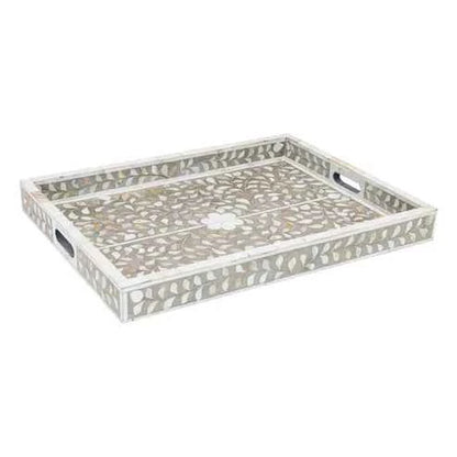 Mother of pearl inlay Rectangle  Serving Tray