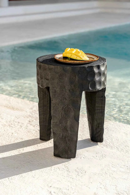 PARAMO SIDE TABLE - STOOL | BLACK | IN-OUTDOORS