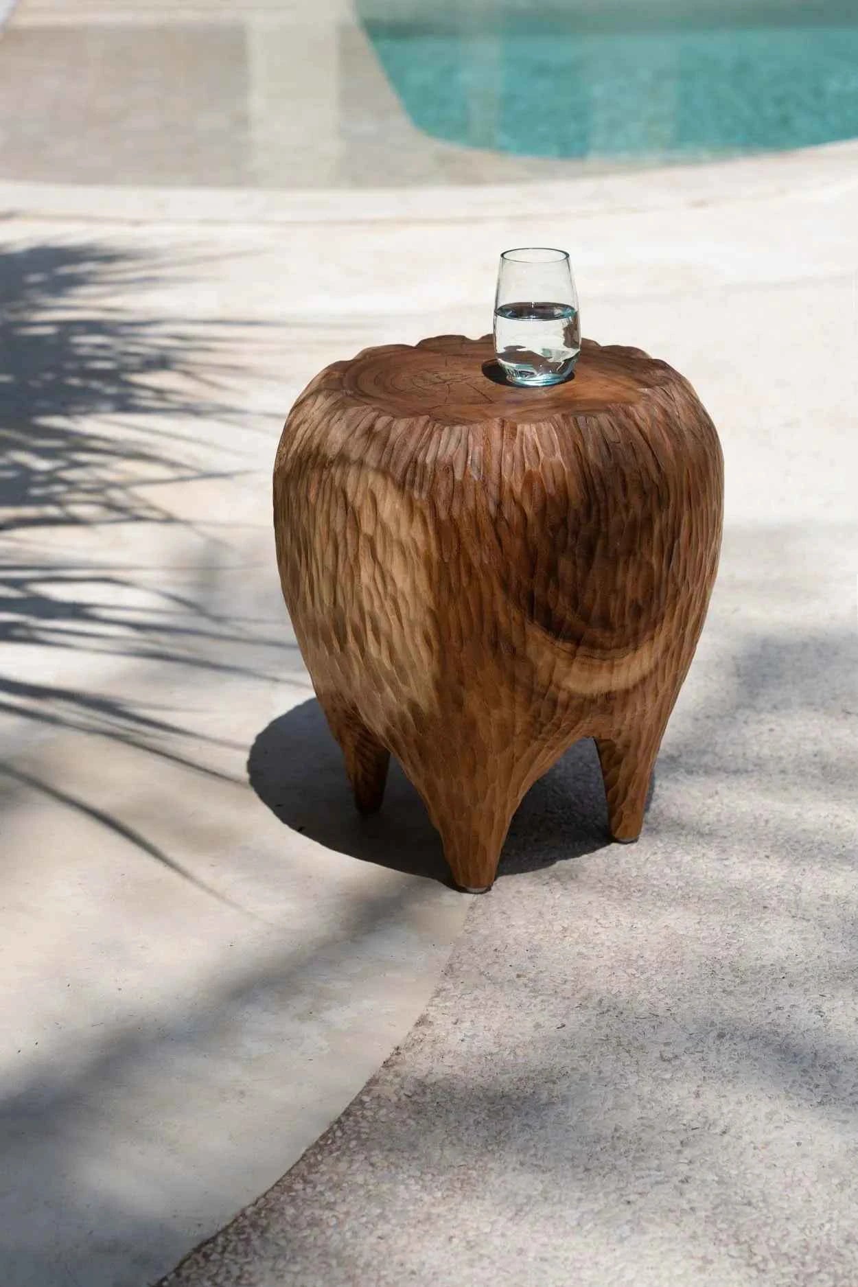 MALDIVES STOOL +SIDE TABLE | NATURAL