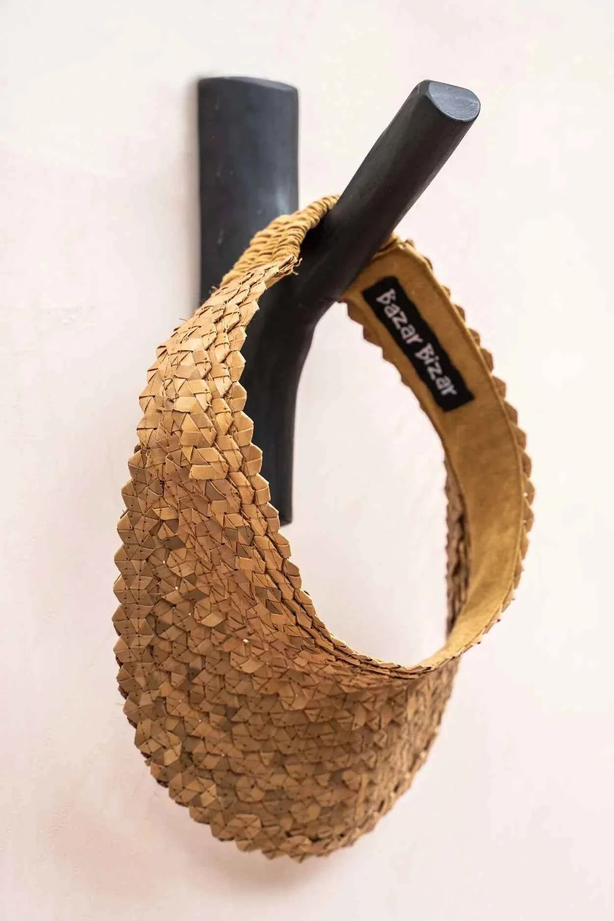 TEAK WALL HOOK | BLACK
