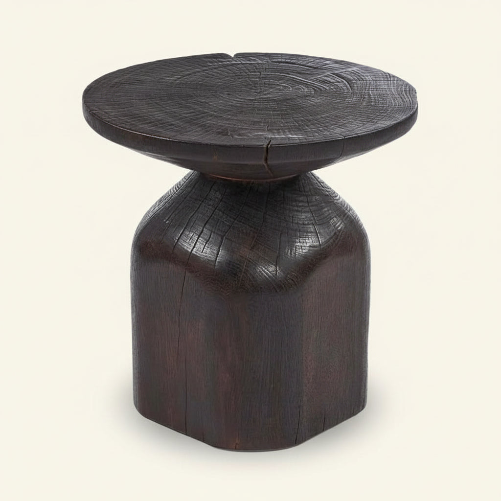 DRUMLINE STOOL - SIDE TABLE | DARK WALNUT