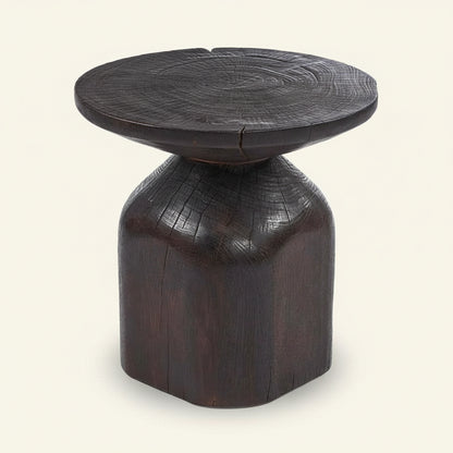 DRUMLINE STOOL - SIDE TABLE | DARK WALNUT