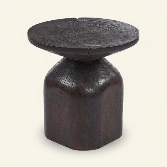 DRUMLINE STOOL - SIDE TABLE | DARK WALNUT