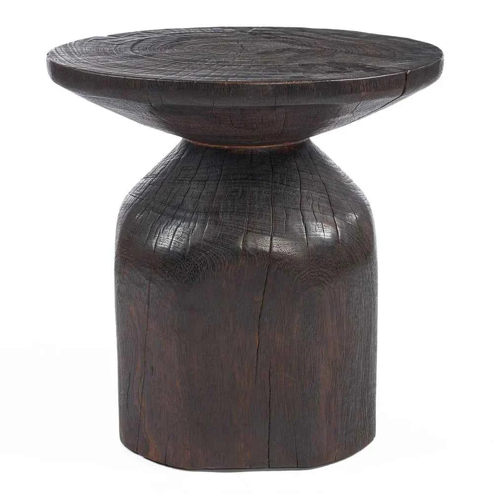 DRUMLINE STOOL - SIDE TABLE | DARK WALNUT