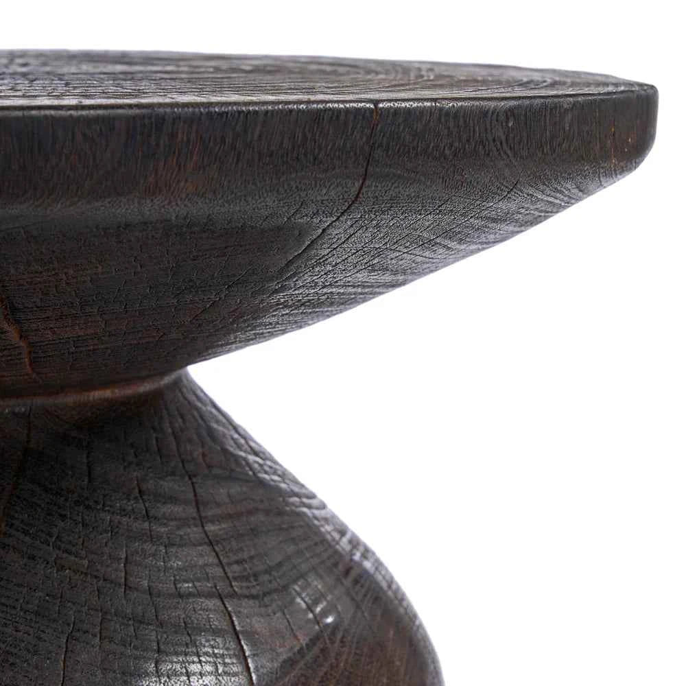DRUMLINE STOOL - SIDE TABLE | DARK WALNUT