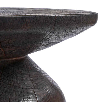 DRUMLINE STOOL - SIDE TABLE | DARK WALNUT