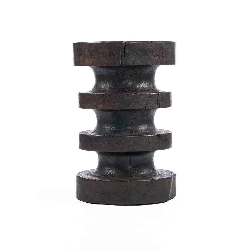 MOCHA RINGS SIDE TABLE | DARK WALNUT