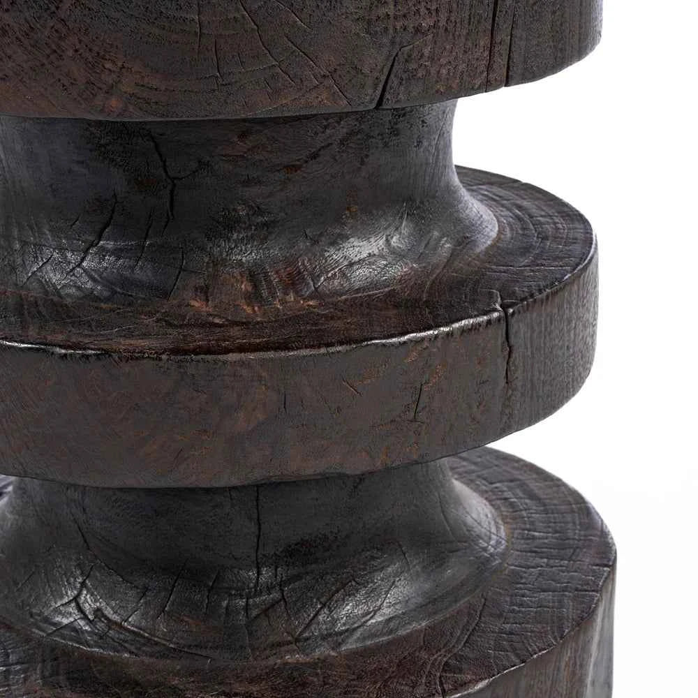 MOCHA RINGS SIDE TABLE | DARK WALNUT