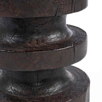 MOCHA RINGS SIDE TABLE | DARK WALNUT