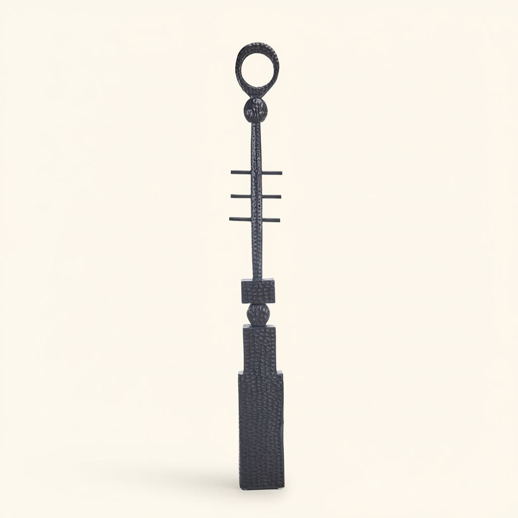 PILLAR TOTEM FLOOR SCULPTURE | XL 190 CM | BLACK