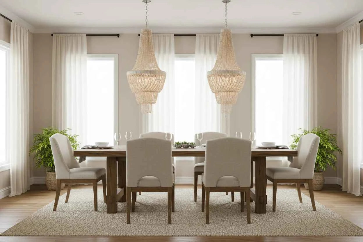 OCEAN SEA SHELL PENDANT CHANDELIER | LARGE | NATURAL