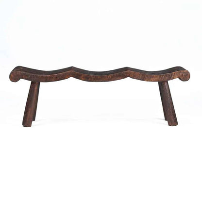 LOMBOK WAVY BENCH | DARK WALNUT