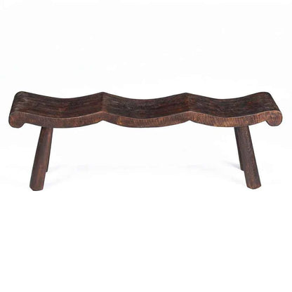 LOMBOK WAVY BENCH | DARK WALNUT