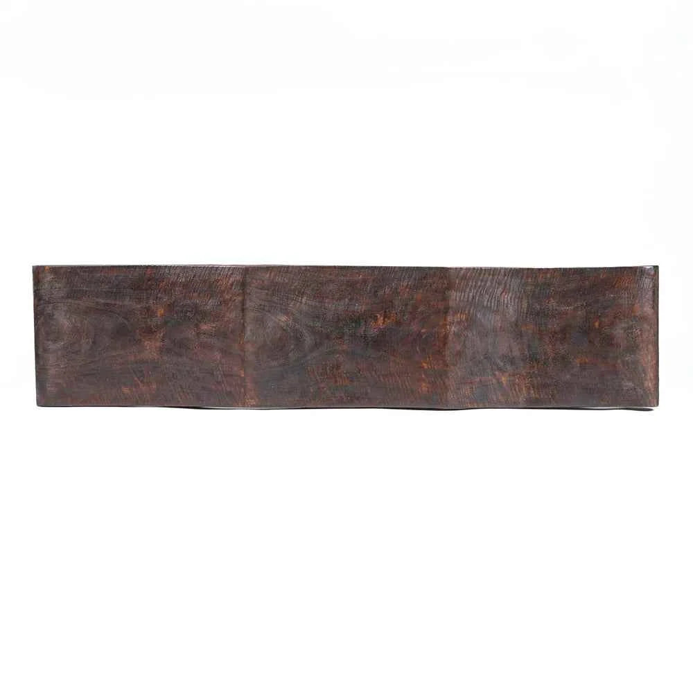 LOMBOK WAVY BENCH | DARK WALNUT
