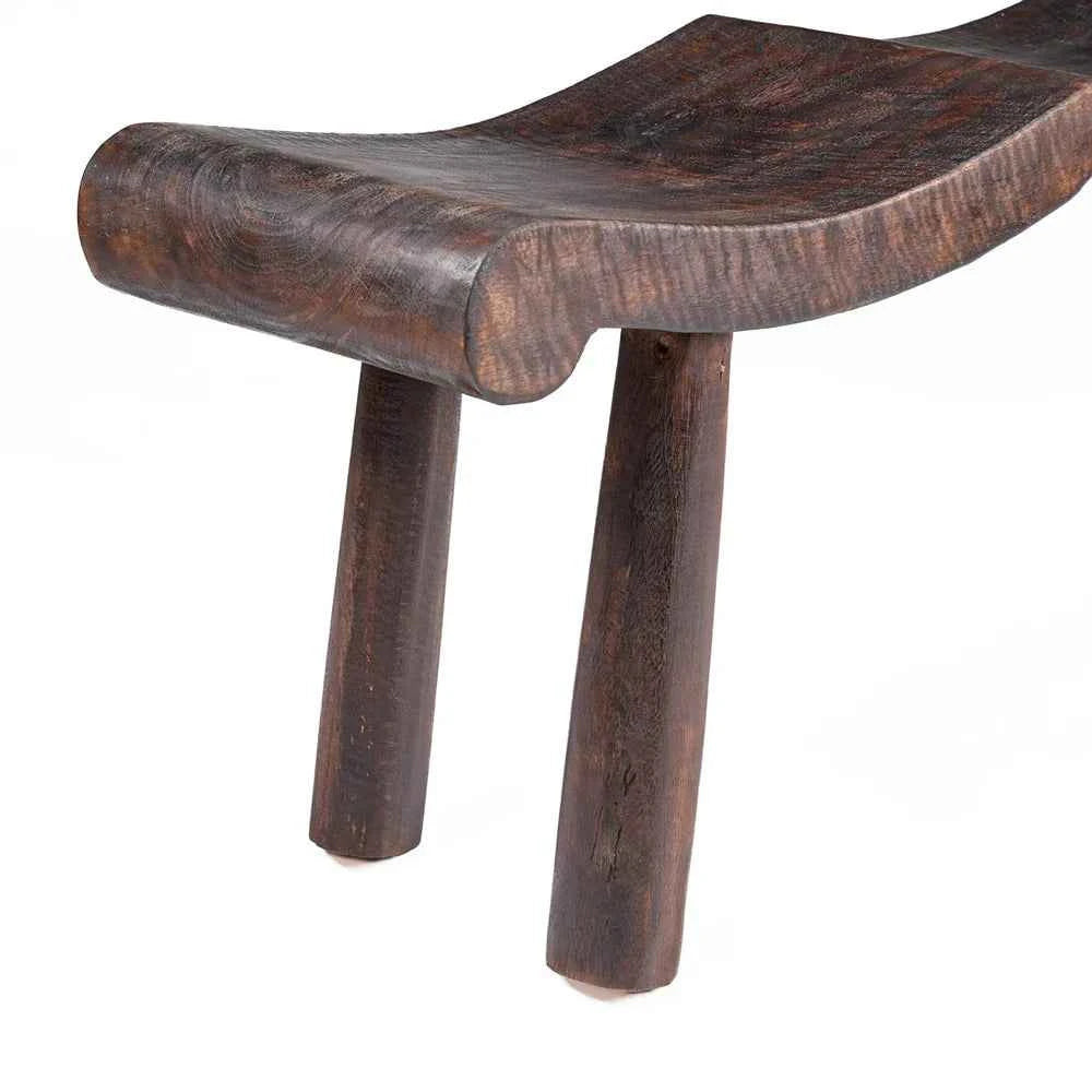 LOMBOK WAVY BENCH | DARK WALNUT