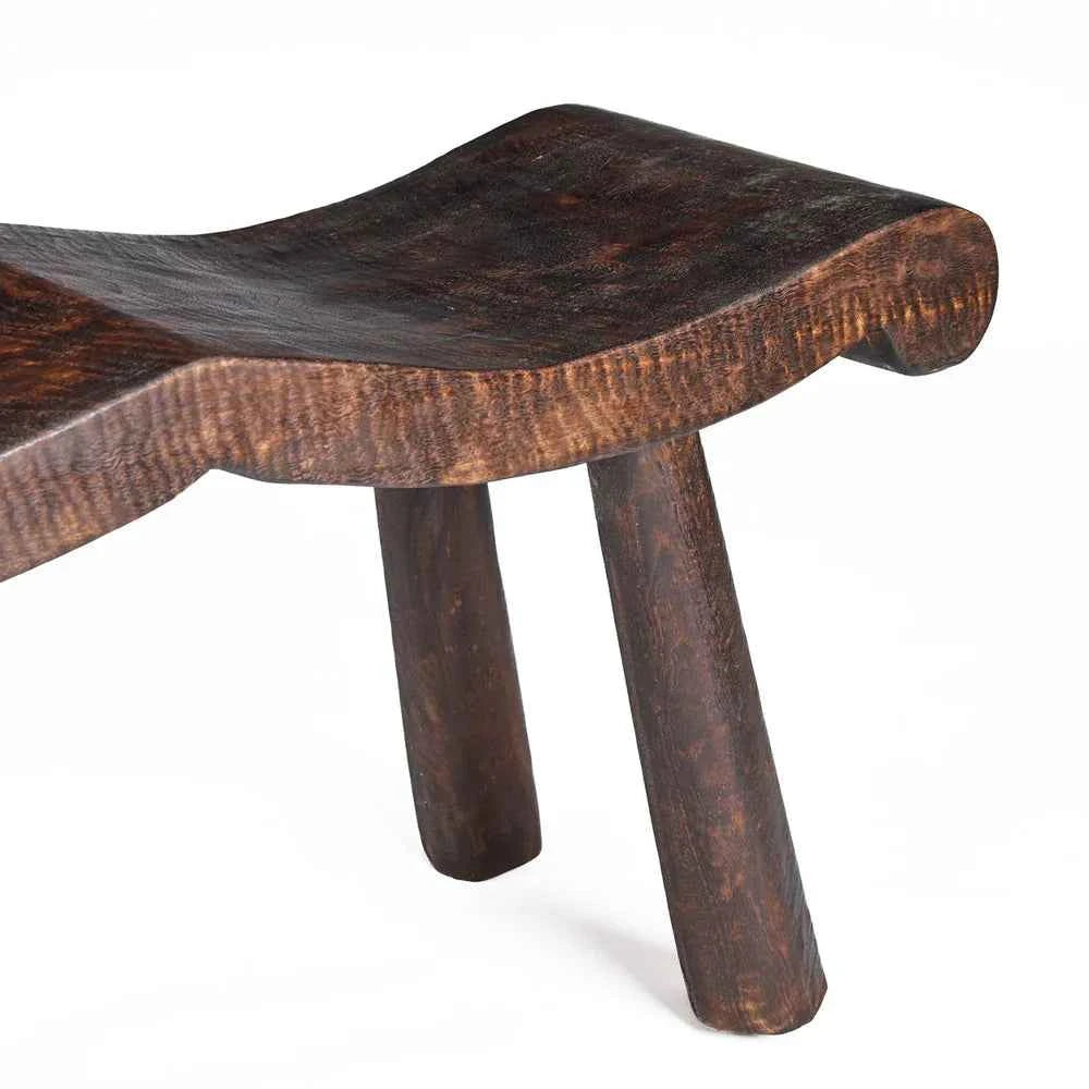 LOMBOK WAVY BENCH | DARK WALNUT