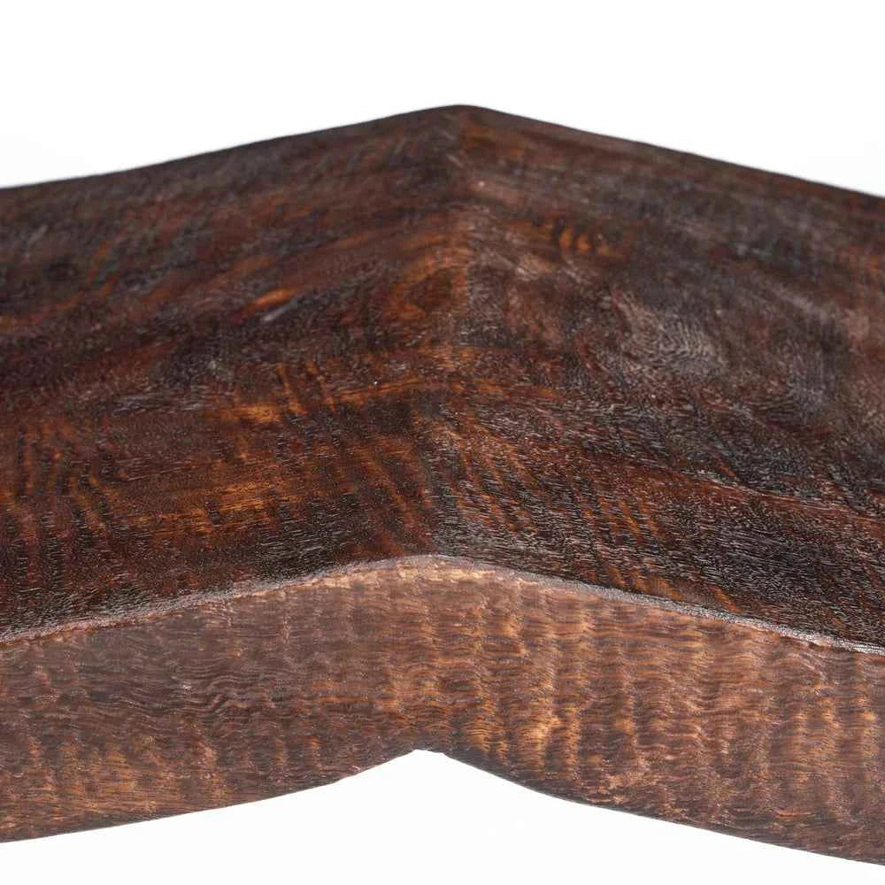 LOMBOK WAVY BENCH | DARK WALNUT