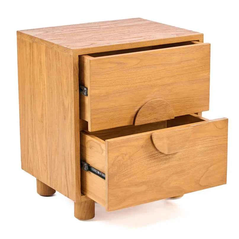 ECLIPSE (BED)SIDE TABLE | 2-DRAWERS | NATURAL