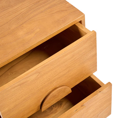 ECLIPSE (BED)SIDE TABLE | 2-DRAWERS | NATURAL