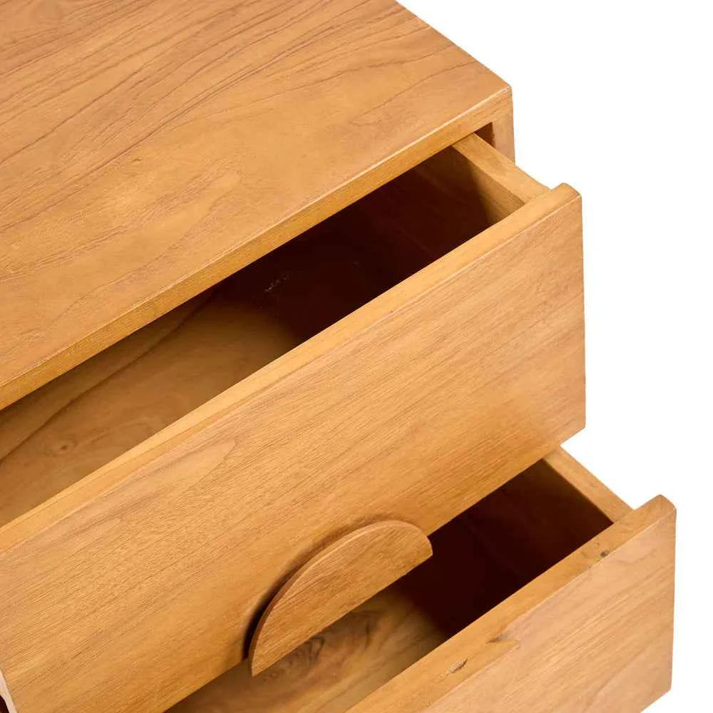 ECLIPSE (BED)SIDE TABLE | 2-DRAWERS | NATURAL