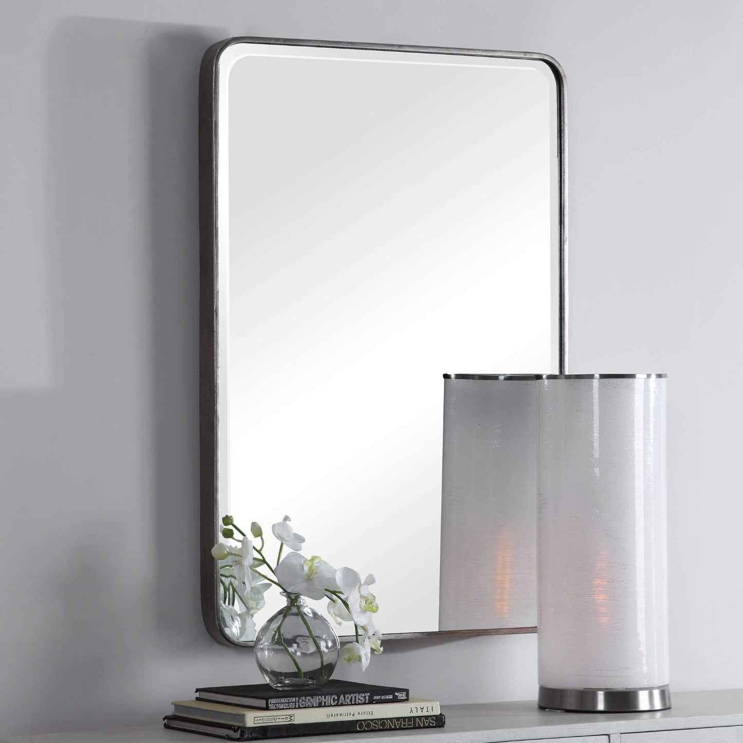 ARAMIS SILVER LEAF VANITY MIRROR