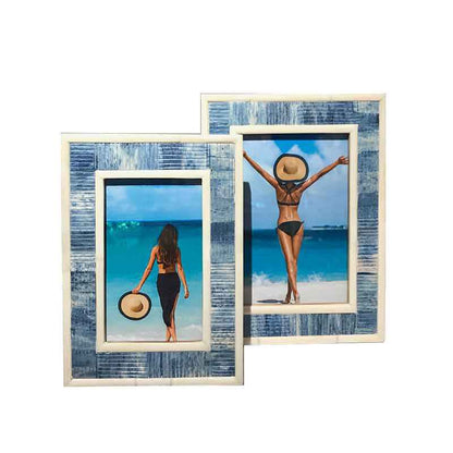 Carved Blue Bone Frames