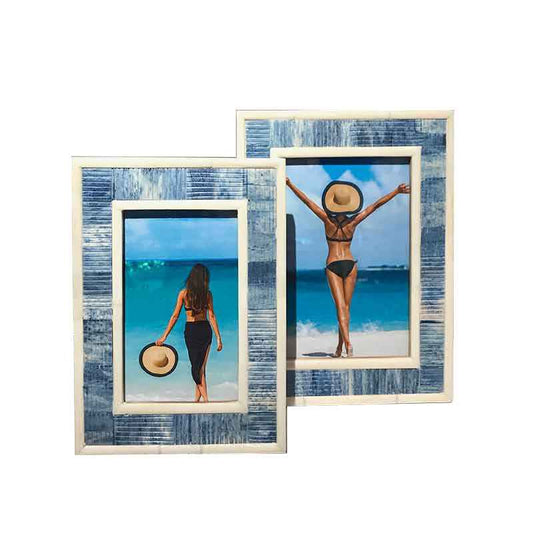 Carved Blue Bone Frames