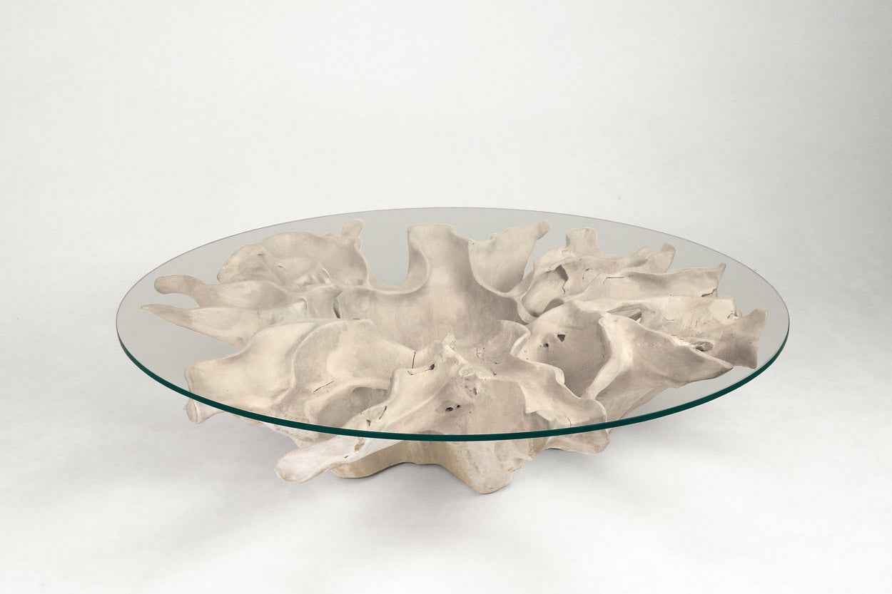 Carved Teak Root Coffee Table