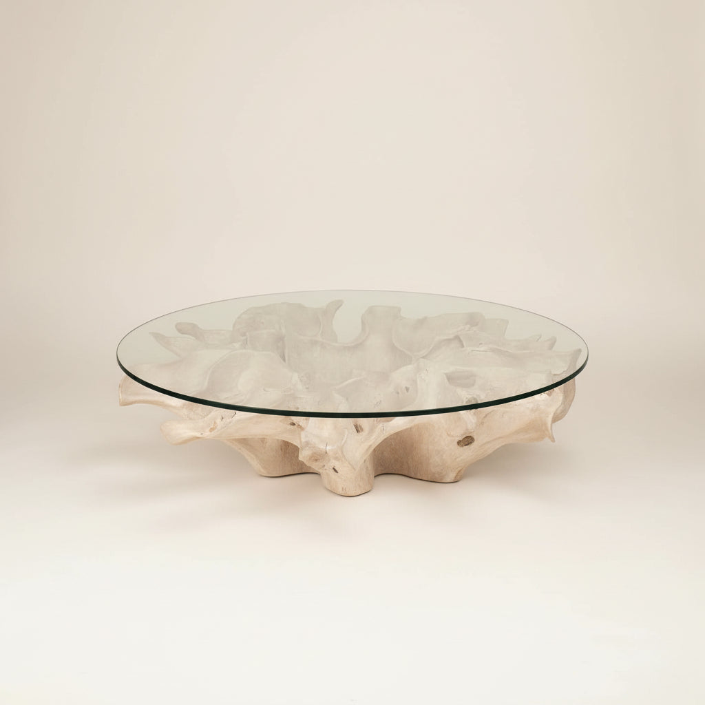 Carved Teak Root Coffee Table