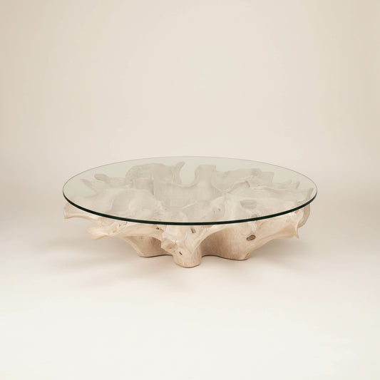 Carved Teak Root Coffee Table