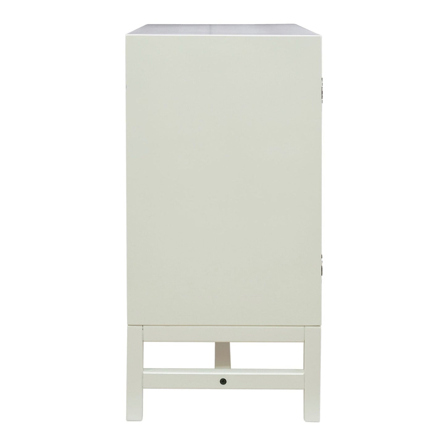 MORA STORAGE CABINET | 2-DOOR | WHITE +NATURAL RAFFIA