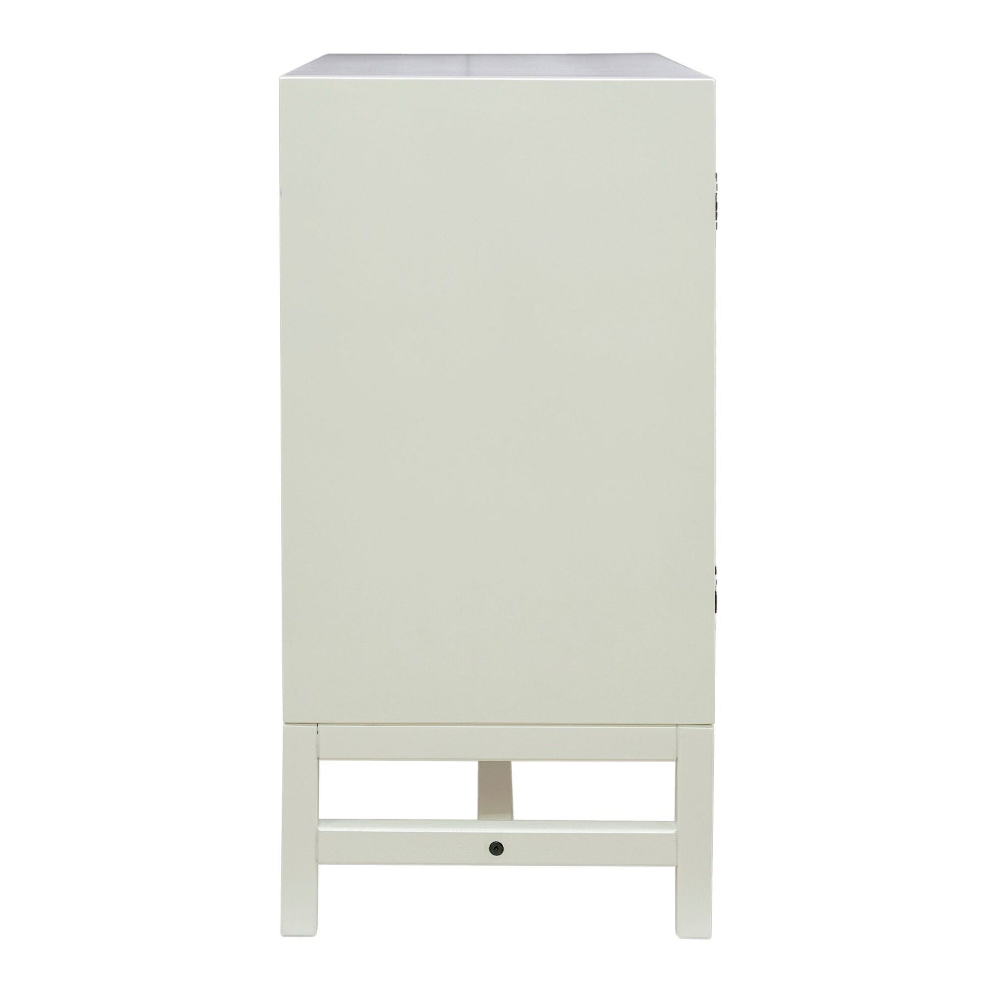 MORA STORAGE CABINET | 2-DOOR | WHITE +NATURAL RAFFIA