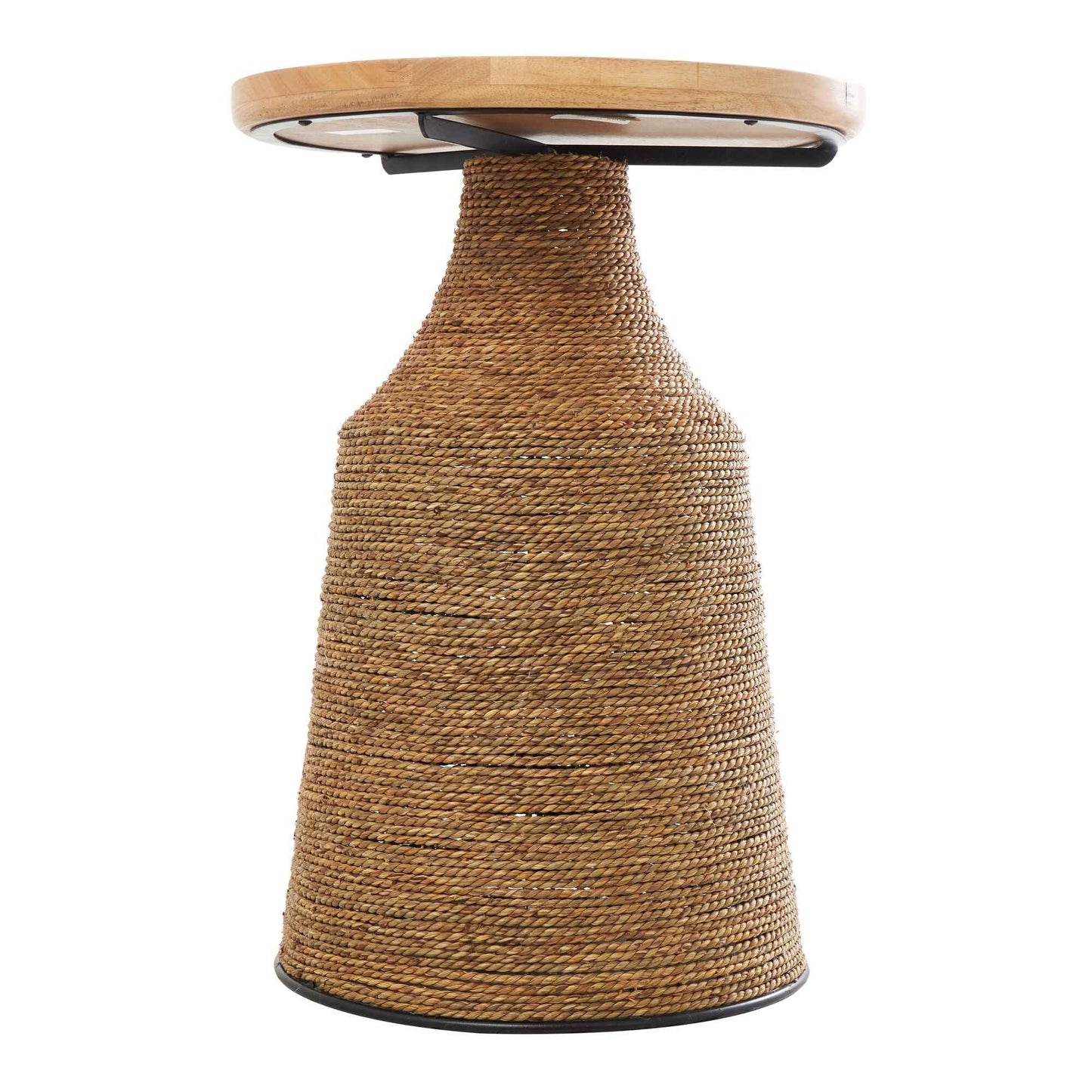 RANYA SIDE TABLE | ROUND WOOD TRAY TOP