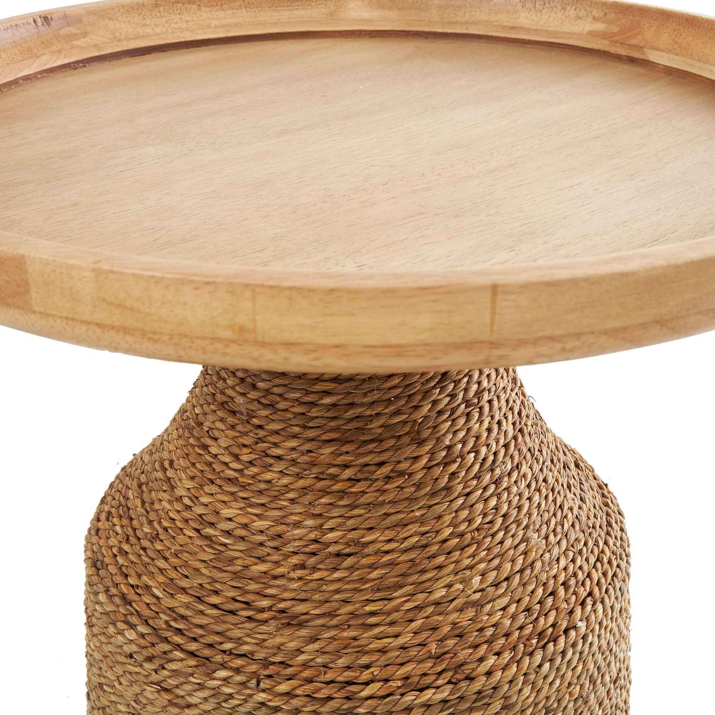 RANYA SIDE TABLE | ROUND WOOD TRAY TOP