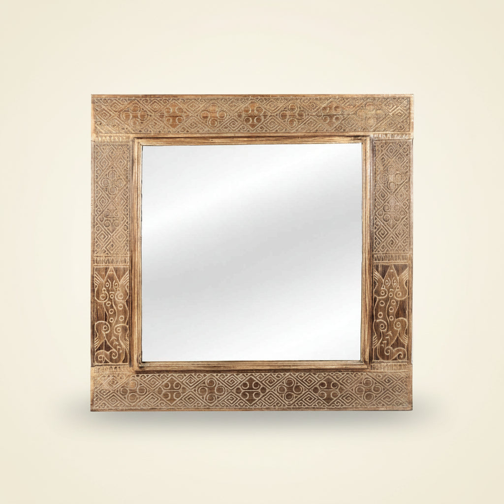 Timor Carved Mirror - Square