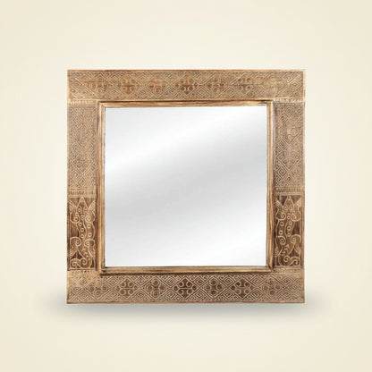 Timor Carved Mirror - Square