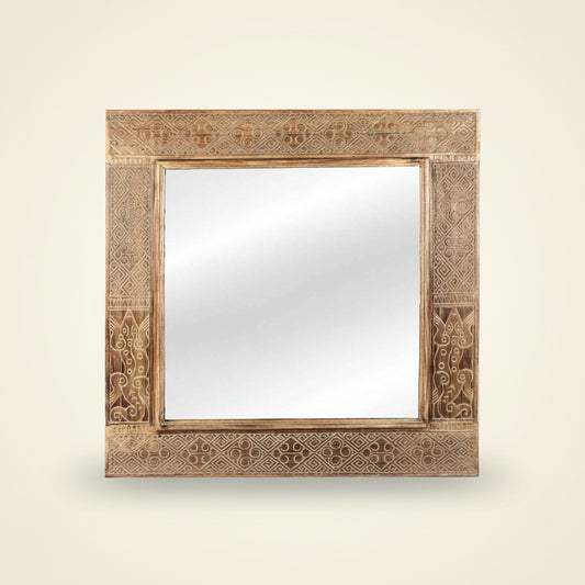 Timor Carved Mirror - Square