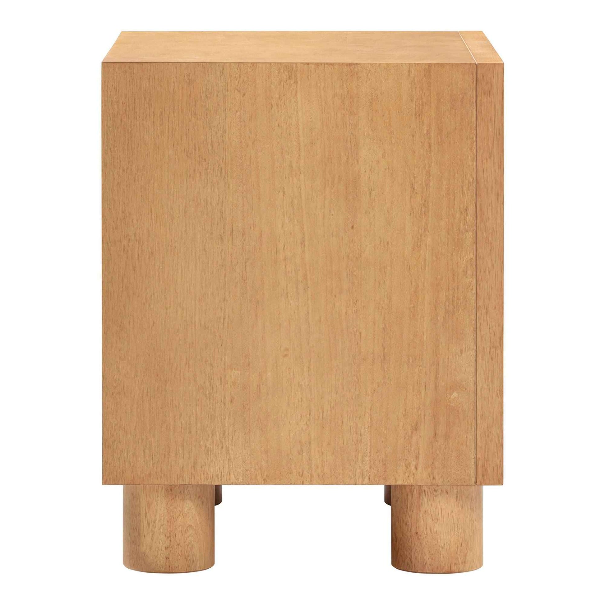 CELLA CROSSHATCH (BED)SIDE TABLE | 2-DRAWER | NATURAL