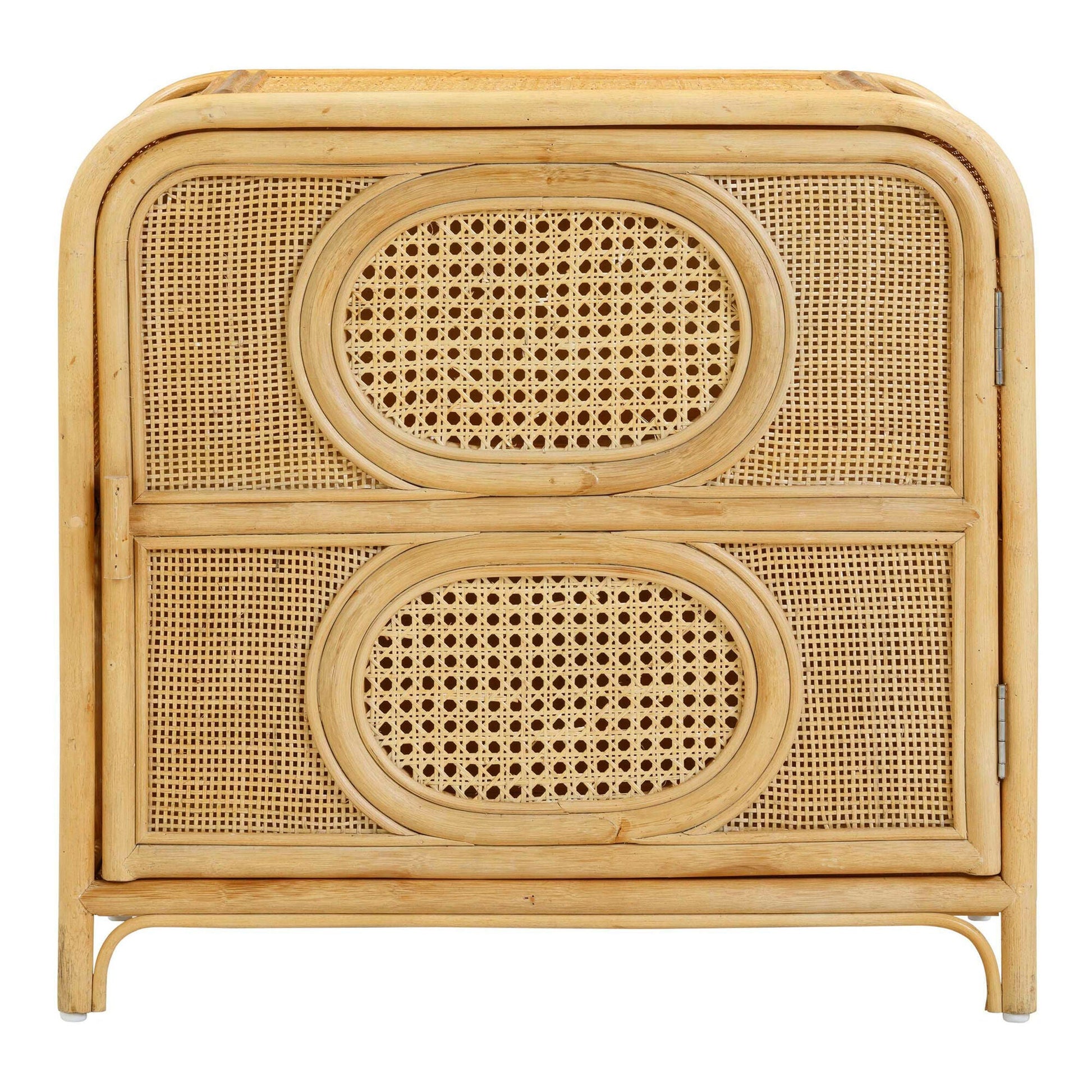 ELLA (BED)SIDE TABLE | RATTAN +CANE | 2-SHELF | NATURAL