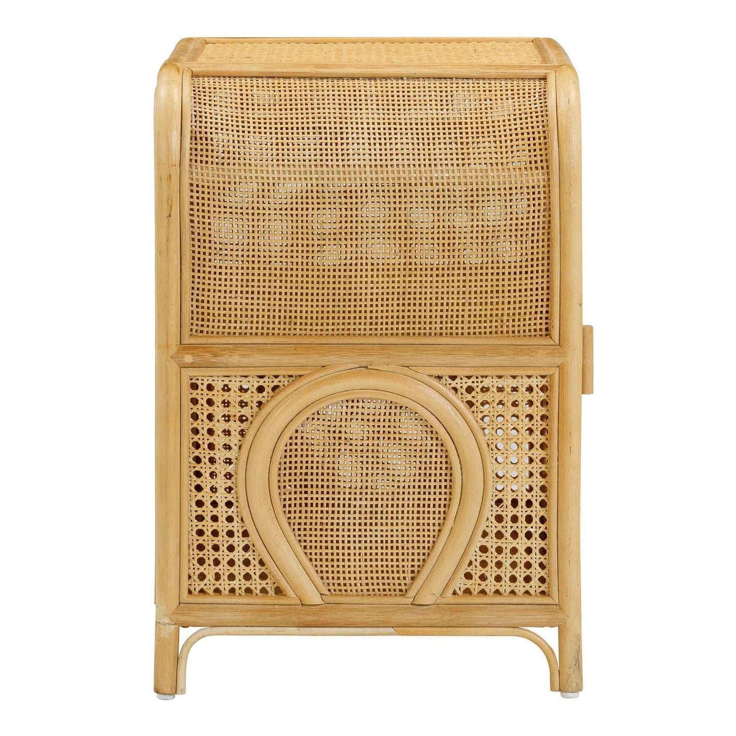 ELLA (BED)SIDE TABLE | RATTAN +CANE | 2-SHELF | NATURAL