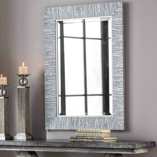 BELAYA GRAY WOOD MIRROR