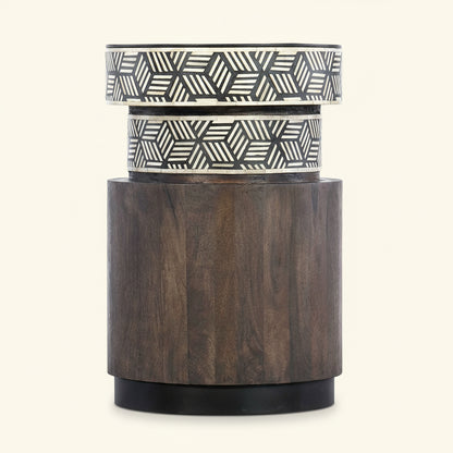 Commerce And Market - Vector Round Side Table - Dark Brown