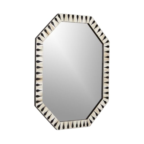 Bone Inlay Octagon Mirror, Wall Mirror, Hanging Mirror, Mirror Frame.