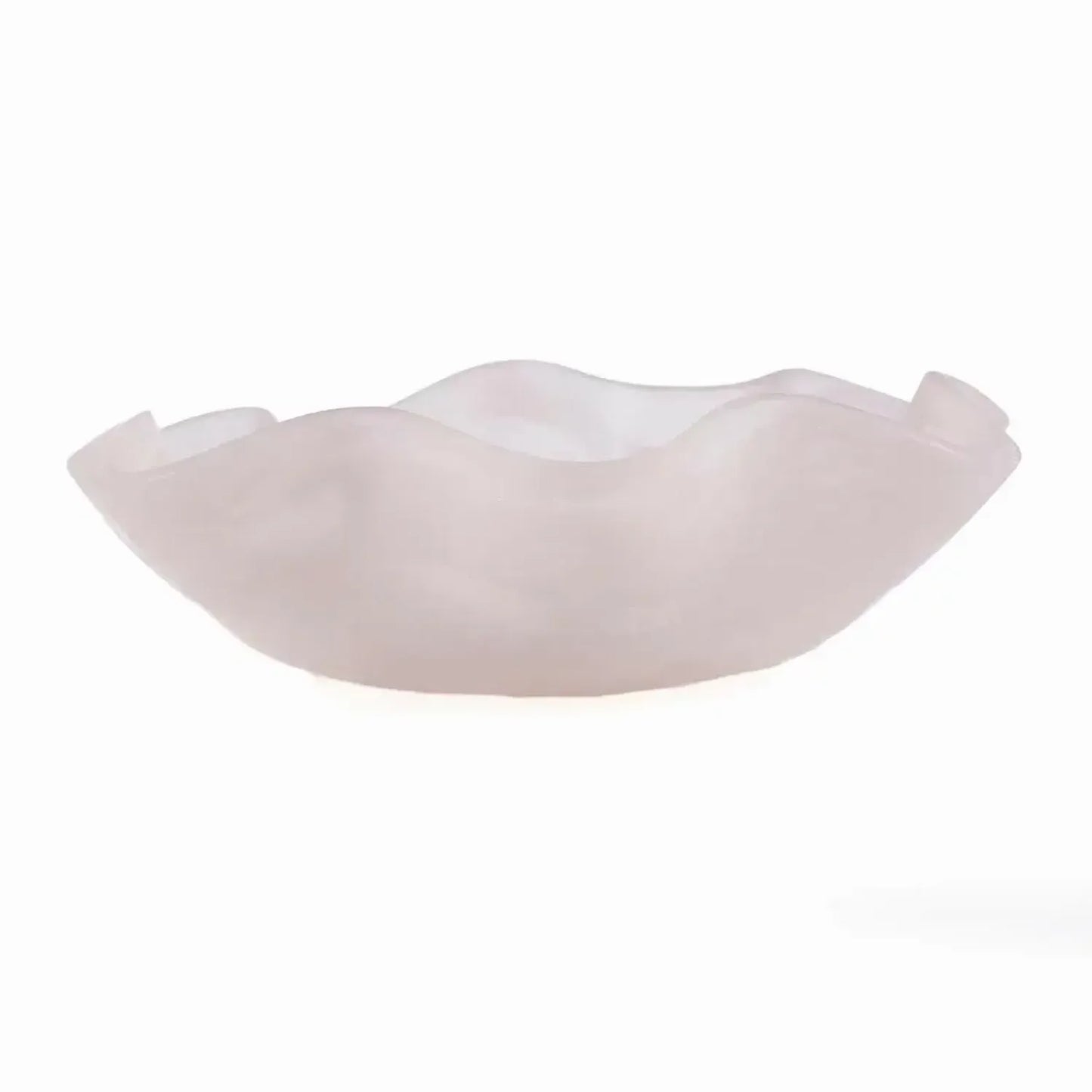 RESIN ORGANIC FRUIT BOWL | PINK WHITE