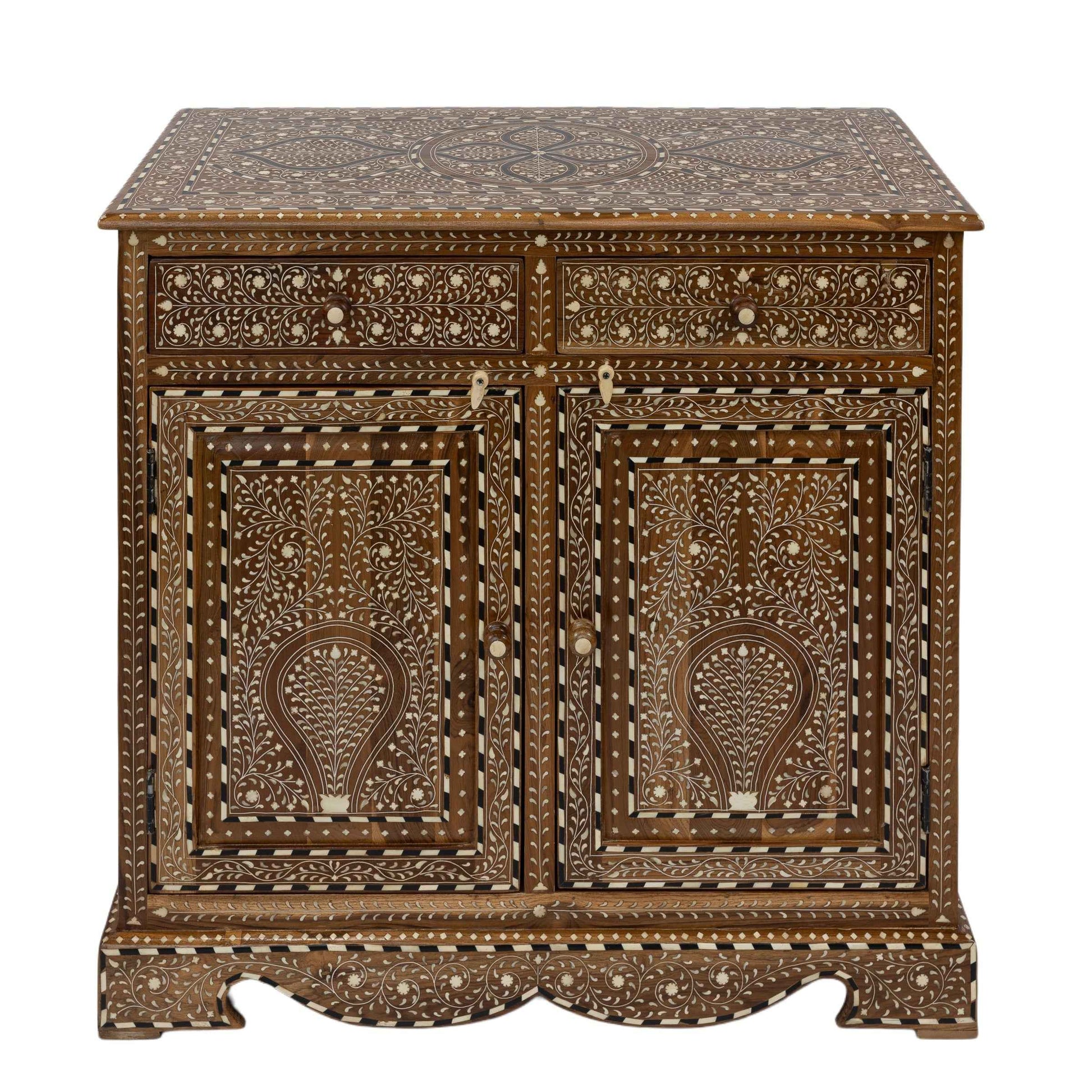 Mara Wood and Bone Inlay Cabinet