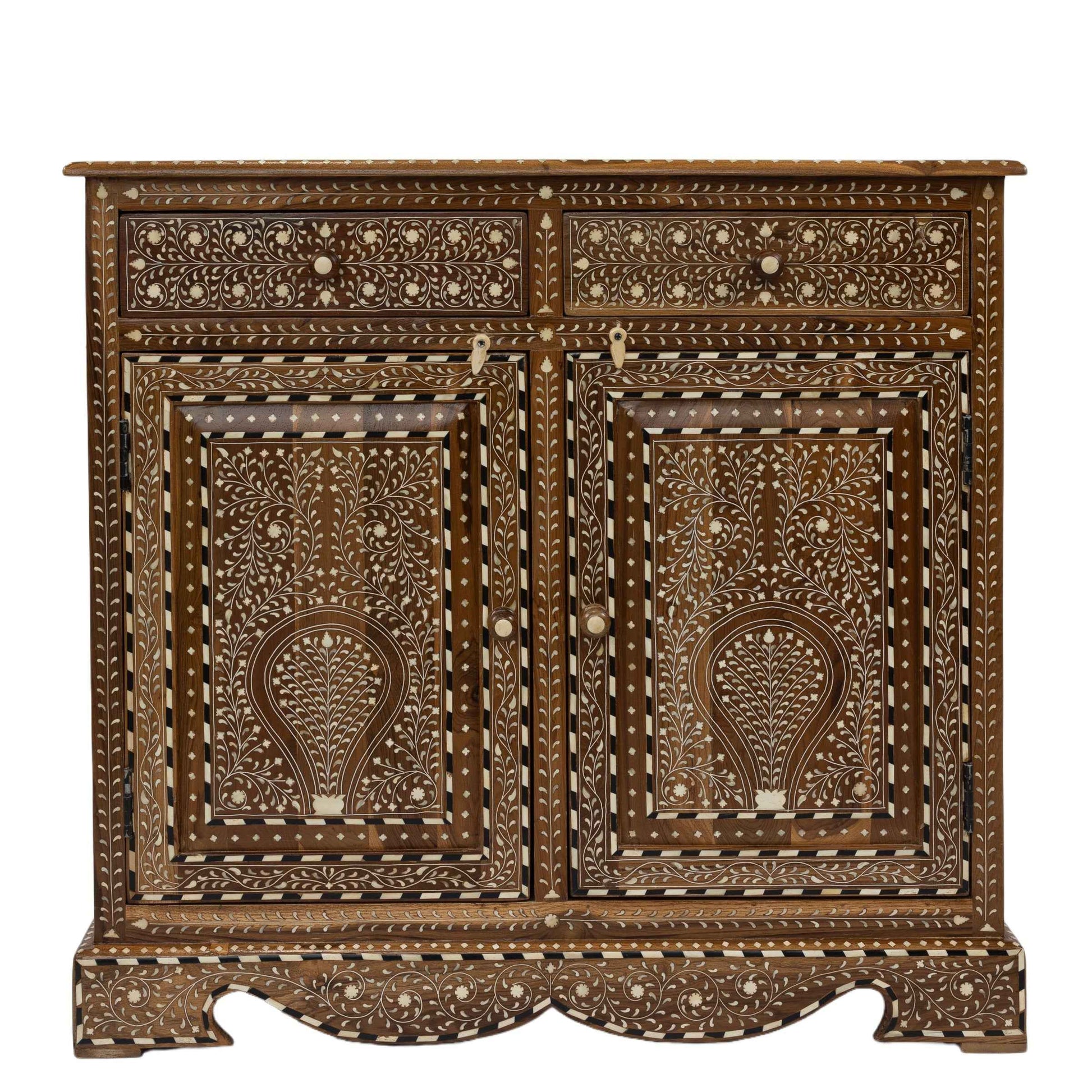 Mara Wood and Bone Inlay Cabinet