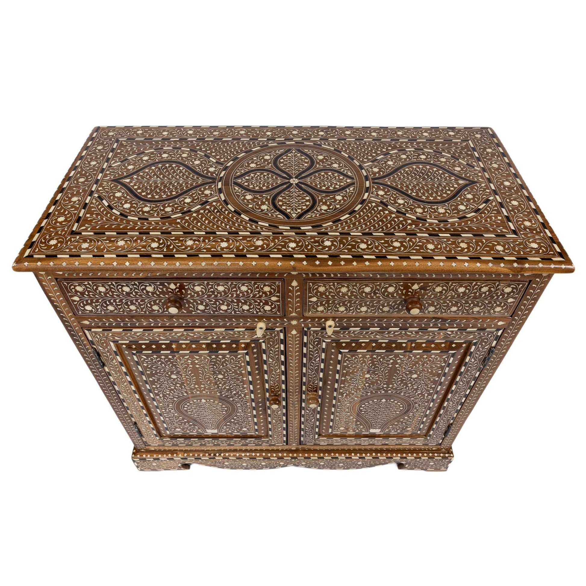 Mara Wood and Bone Inlay Cabinet
