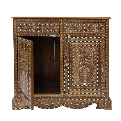 Mara Wood and Bone Inlay Cabinet
