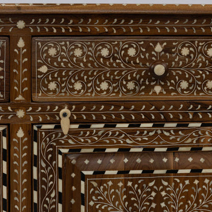Mara Wood and Bone Inlay Cabinet